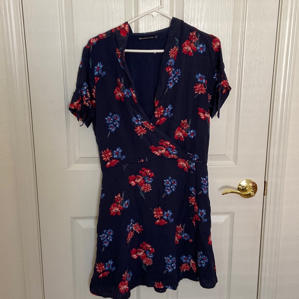 Abercrombie Blue Dress with Flowers